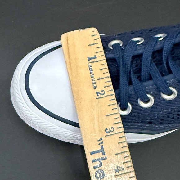 CONVERSE Chuck Taylor All Star Lux Blue Crochet Hidden Wedge Platform Sneakers 5 - Picture 10 of 16